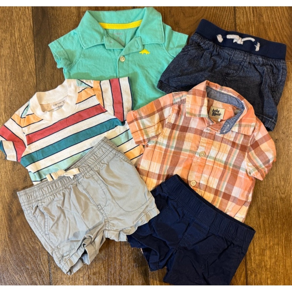 Baby Boy 3 Months Summer Clothes Bundle Outfits Shorts Shirts Bundle Lot Carters